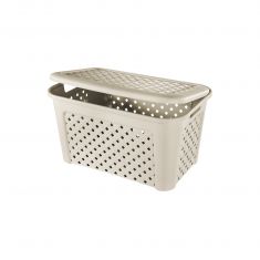 CESTO PORTA BIANCHERIA ARIANNA CON COPERCHIO ANGORA