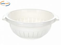 SCOLAPASTA BIANCO IN PLASTICA 27 CM