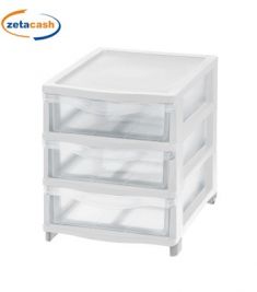 CASSETTIERA COVER LINE 3 CASSETTI BASSI BIANCA