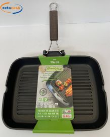 GRILL RETTANGOLARE CM 25X35 MANICO PIEGHEVOLE