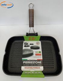GRILL RETTANGOLARE CM 25X35 PIERRESTONE MANICO PIEGHEVOLE