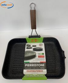 GRILL CM 24X36 PIERRESTONE INDUZIONE MANICO PIEGHEVOLE