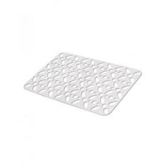 TAPPETO LAVELLO RETTANGOLARE CON VENTOSE COLORE BIANCO