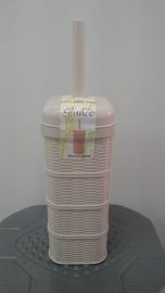 PORTA SCOPINO CON SCOPINO TORTORA MOD RATTAN LINEA GIUNCO