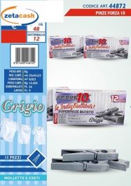 MOLLETTE STENDIBIANCHERIA 12PEZZI INDISTRUTTIBILI GRIGIE