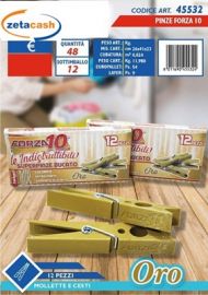 MOLLETTE STENDIBIANCHERIA 12PEZZI INDISTRUTTIBILI GIALLO ORO