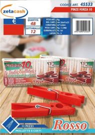 MOLLETTE STENDIBIANCHERIA 12PEZZI INDISTRUTTIBILI ROSSE