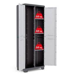 MOBILE ARMADIO/PORTASCOPE MODELLO LINEAR IN RESINA CON 3 MENSOLE CM. 68X39X H.173
