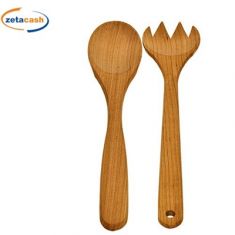 SET 2 POSATE IN LEGNO CILIEGIO H 30 CM.