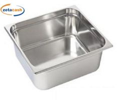 BACINELLA GASTRONORM IN ACCIAIO INOX GN 2 3 H10CM