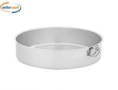 TORTIERA ALTA CON ANELLO WHITE LINE ALLUMINIO CM 28