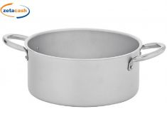 CASSERUOLA IN ALLUMINIO CON 2 MANICI IN METALLO CM 18