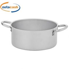 CASSERUOLA WHITE LINE CON DUE MANICI IN METALLO CM 34