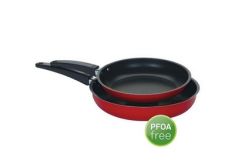 PADELLE 2 PEZZI ANTIADERENTE SIMPLY LINE ROSSO CM 22/26