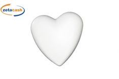 BASE BIANCA IN POLISTIROLO A FORMA DI CUORE CM 5X5XH5