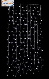 TENDA 200 LED LUCE FREDDA FILO TRASPARENTE L 100 X H 200 CM