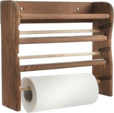 PORTAROTOLO TRIS IN LEGNO SCURO