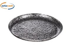 VASSOIO TONDO IN METALLO ARGENTATO DIAM 59 CM