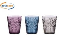 BICCHIERE WIEKY IN PLASTICA COLORATA 3ASS 35CL D9XH10CM