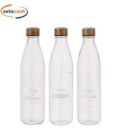 BOTTIGLIA VETRO TRASPARENTE GOCCIOLINE ACQUA FRIZZ NAT 1LT