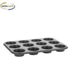 STAMPO 12 DOLCI IN ACCIAIO MARMORIZZATO ANTIADERENTE 32X26X3