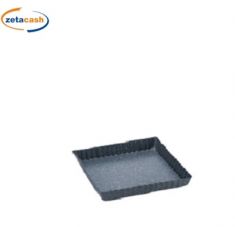 TEGLIA ANTIADERENTE QUADRATA IN ACCIAIO MARMORIZZATO 20X20CM