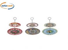 ALZATINA IN CERAMICA FANTASIA SICILIA 25 X 27 CM