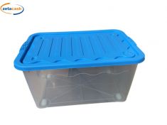 BOX IN PLASTICA CON COPERCHIO E RUOTE