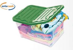 BOX STORAGE DUO LG COL.ASS. 80X60XH17 CM