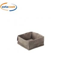 CESTINO IN CARTA PIEGHEVOLE VERDE OLIVA 14X14X10CM