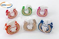 PORTASACCHETTO IN LEGNO FORMA FERRO DI CAVALLO 18ESIMO 6 ASS