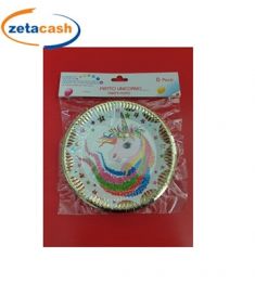 PIATTI UNICORNO 6 PEZZI CM 18