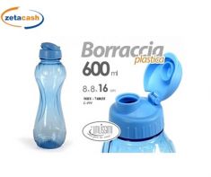BORRACCIA IN PLASTICA 600ML COL ASS