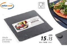 VASSOIO QUADRATO IN ARDESIA 15X15CM