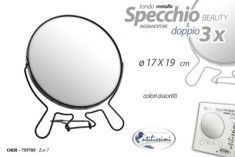 SPECCHIO TONDO CON SUPPORTO DA APPOGGIO