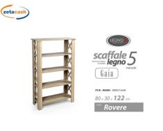 SCAFFALE 4 MENSOLE CM 80 X 30 X H 122