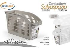 CONTENITORE SALVASPAZIO MULTIUSO IN PLAST 13X29X17 COL ASS