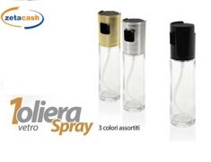 OLIERA SPRAY IN VETRO TRASPARENTE TAPPO PLASTICA 100ML 2ASS