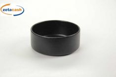 CIOTOLA TONDA NERA IN CERAMICA D15XH6CM