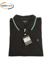 POLO PIQUET MM DA UOMO BLU CON RIGHE SUL COLLO COVERI TG ASS