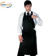 GREMBIULE SOMMELIER ALLACCIATURA AL COLLO NERO BOTTONI