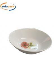 COPPETTINA IN PORCELLANA BIANCA CON DECORO FLOREALE D14 CM