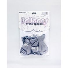 PALLONCINI IN LATTICE COLORE ARGENTO 10 PEZZI