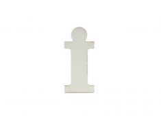 LETTERA I SHABBY IN LEGNO BIANCO