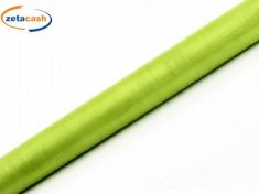 BOBINA TESSUTO ORGANZA VERDE MELA 9 METRI