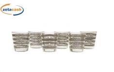 BICCHIERI ACQUA 6PEZZI VETRO SESTRIER FASCE NAIF TORTORA 25C