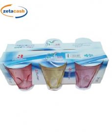 BICCHIERI ACQUA 6 PEZZI VETRO BELLINI LUSTRO MIX RETRO 30CL