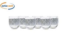 BICCHIERI ACQUA 6 PEZZI VETRO NANCY MATTONELLA GRIGIO 36CL