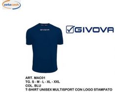 T SHIRT UOMO GIVOVA TG XL BLU MEZZA MANICA