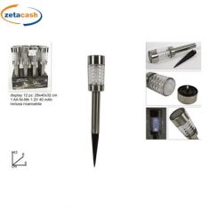 LAMPADA SOLARE LED METALLO E VETRO